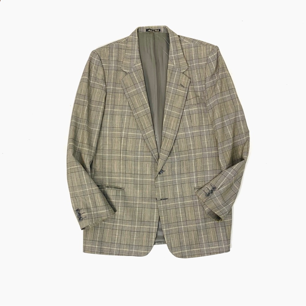 Vintage Valentino Designer Plaid Blazer | 42